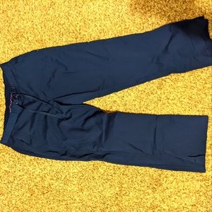 Large Navy Healing Hands Scrub Pants